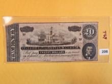 1864 Confederate Twenty Dollar Note