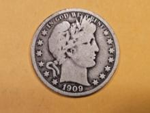 1909-O Barber half Dollar