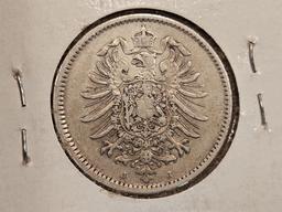 1876-J Germany silver 1 mark