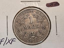 1876-J Germany silver 1 mark