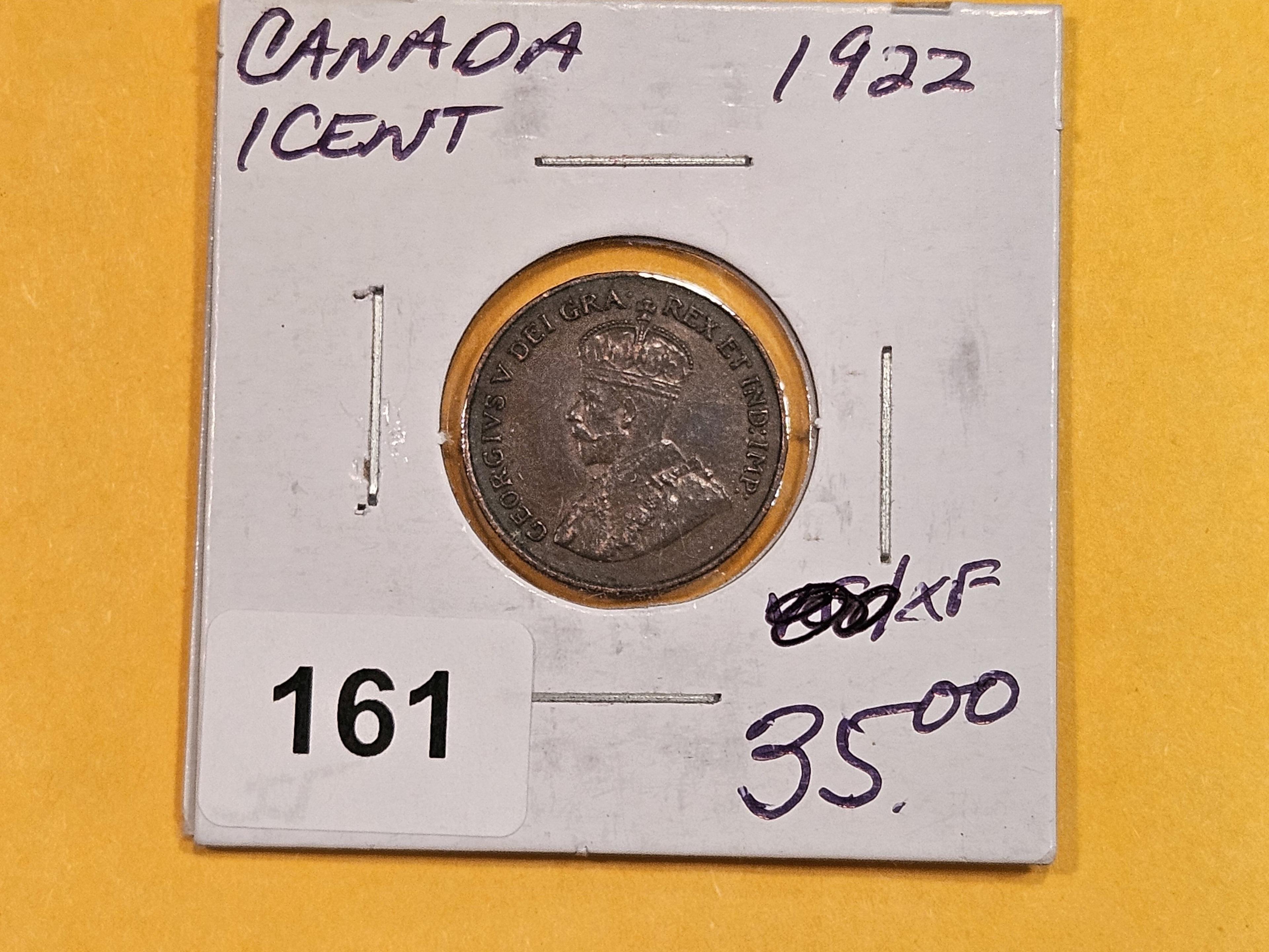 Semi-Key date 1922 Canada 1 cent