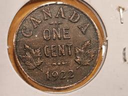 Semi-Key date 1922 Canada 1 cent