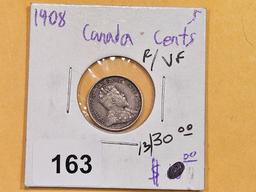 1908 Canada 5 cents