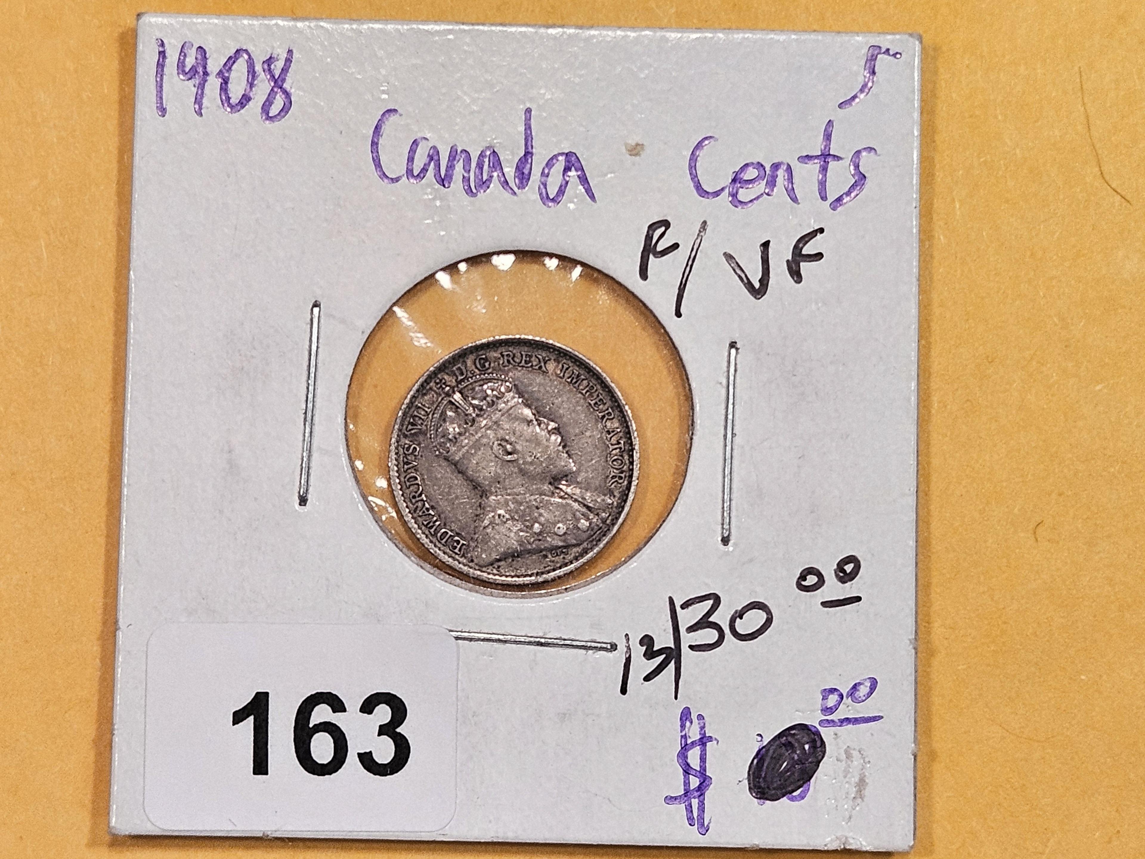 1908 Canada 5 cents