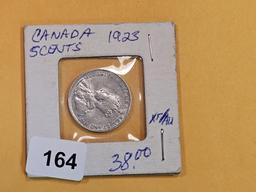 Better grade 1923 Canada 5 cents