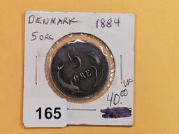1884 Denmark 5 ore
