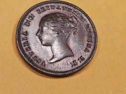 Choice 1844 Great Britain 1/2 farthing