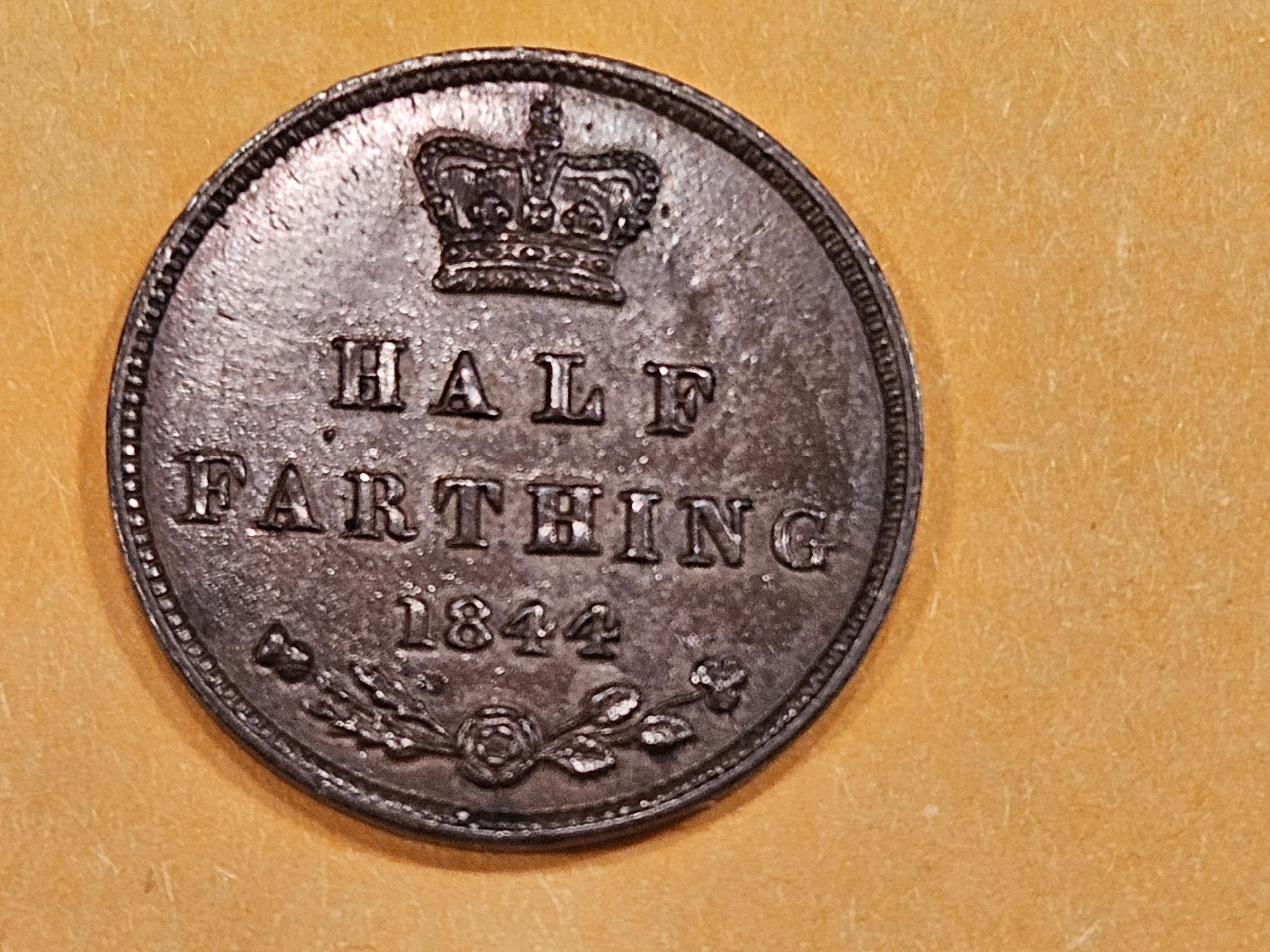 Choice 1844 Great Britain 1/2 farthing