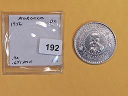 Tougher Brilliant uncirculated 1956 Morocco 500 francs