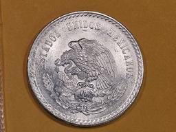 Brilliant uncirculated 1948 Mexico 10 pesos