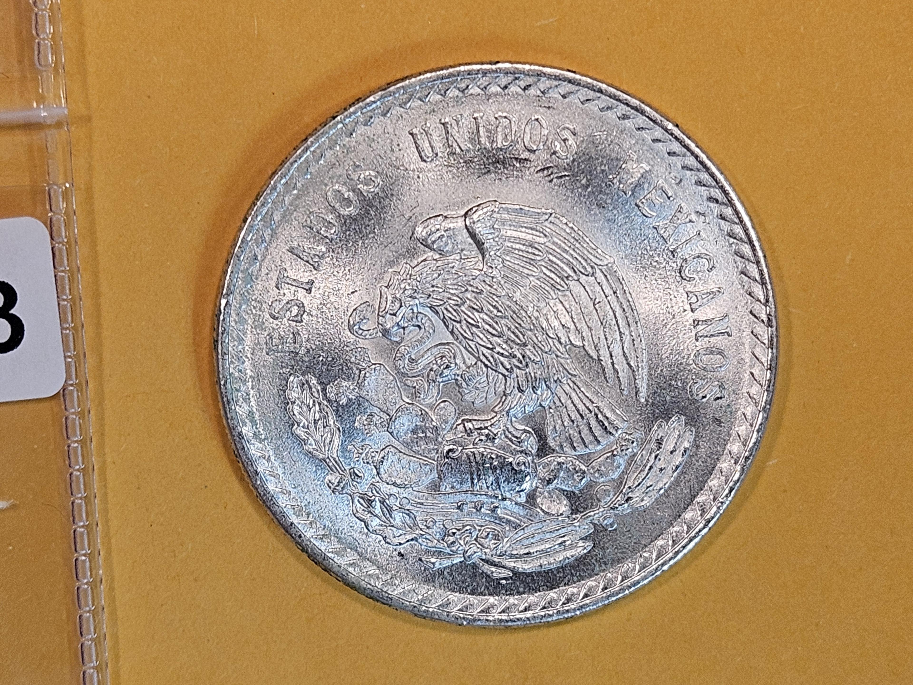 Brilliant uncirculated 1948 Mexico 10 pesos