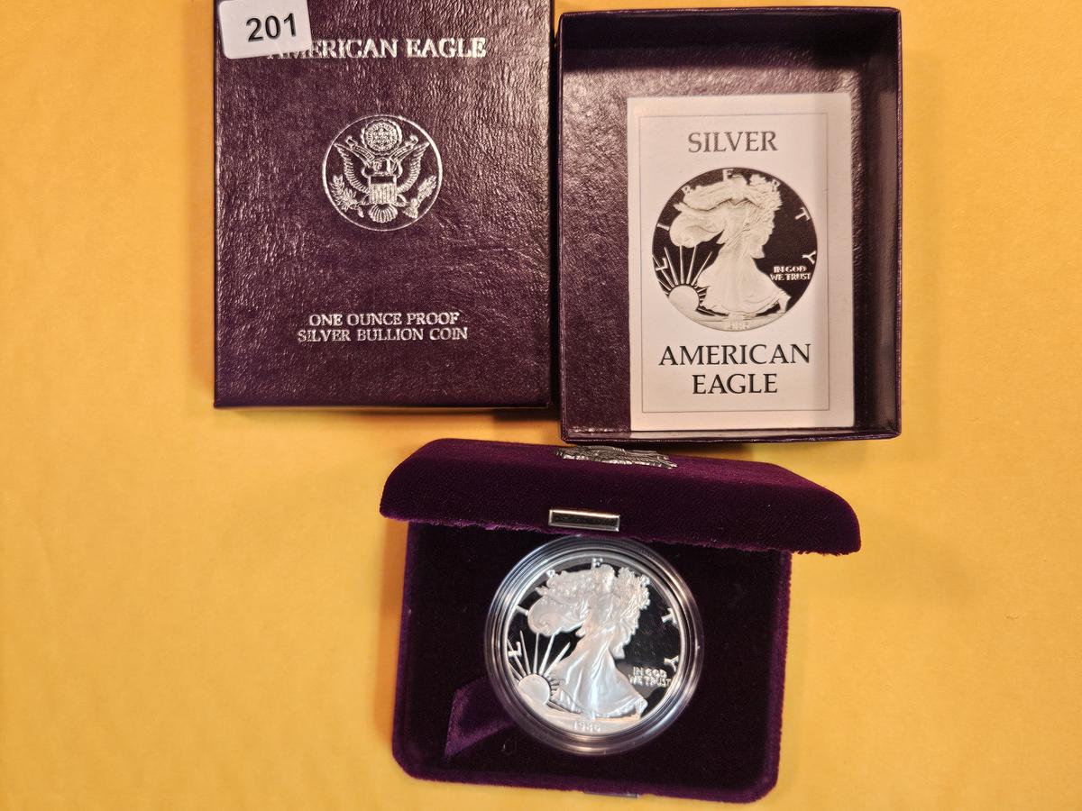 * KEY DATE 1986 GEM Proof Deep Cameo American Silver Eagle