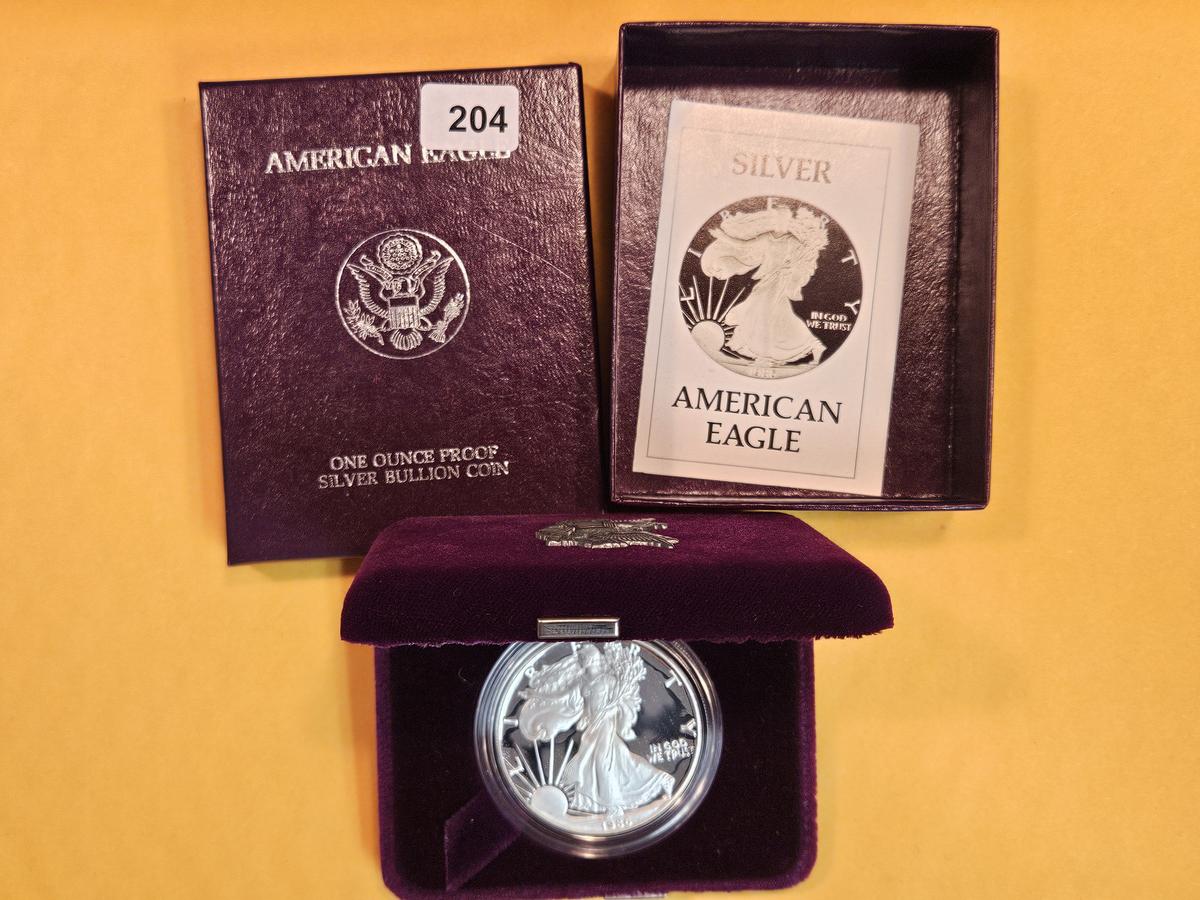* KEY DATE 1986 GEM Proof Deep Cameo American Silver Eagle