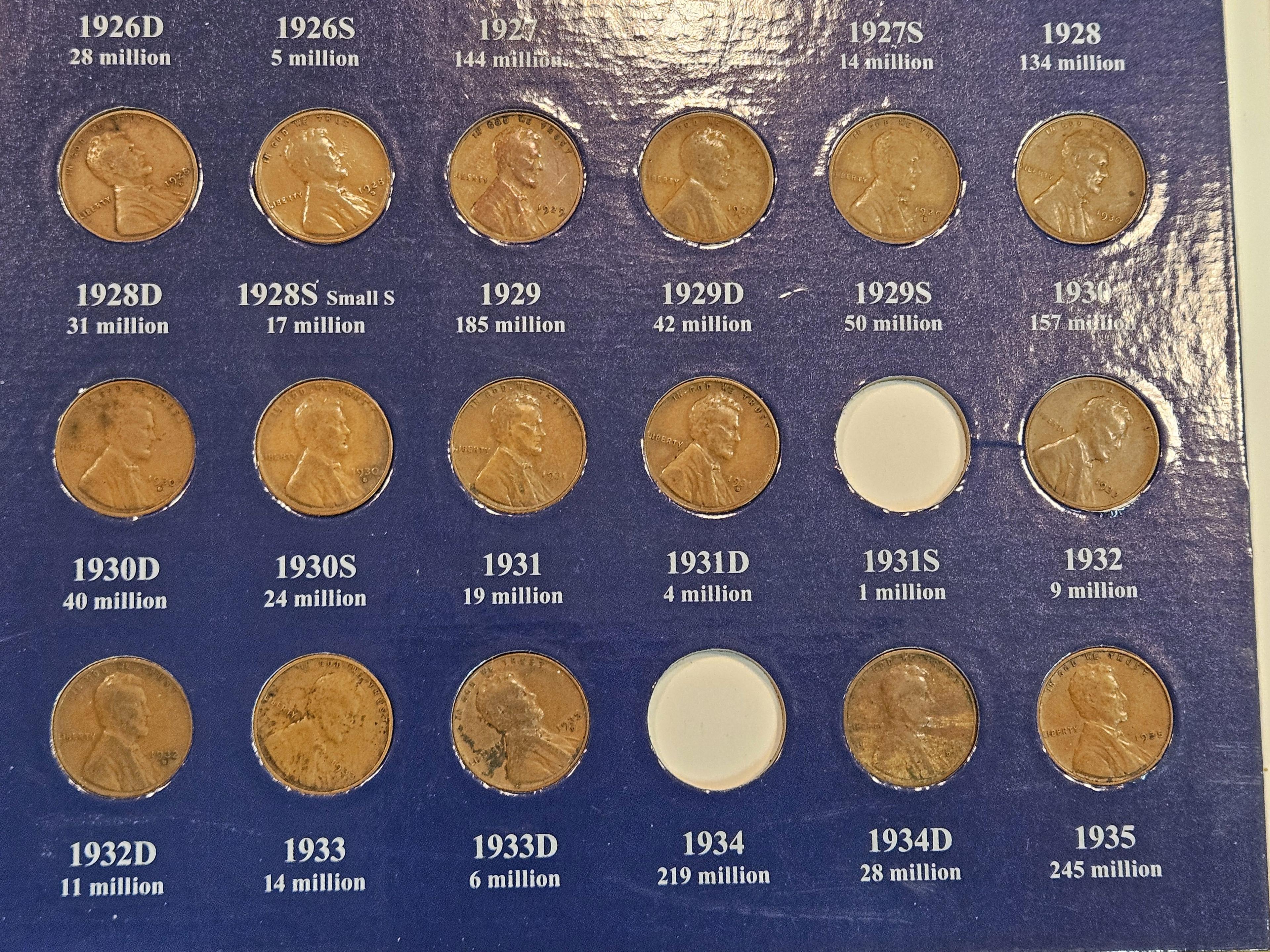 Very nice, fairly full, Lincoln Wheat cent Set