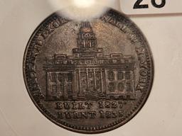 * ANACS 1837 Hard Times Token in Mint State 62 Brown