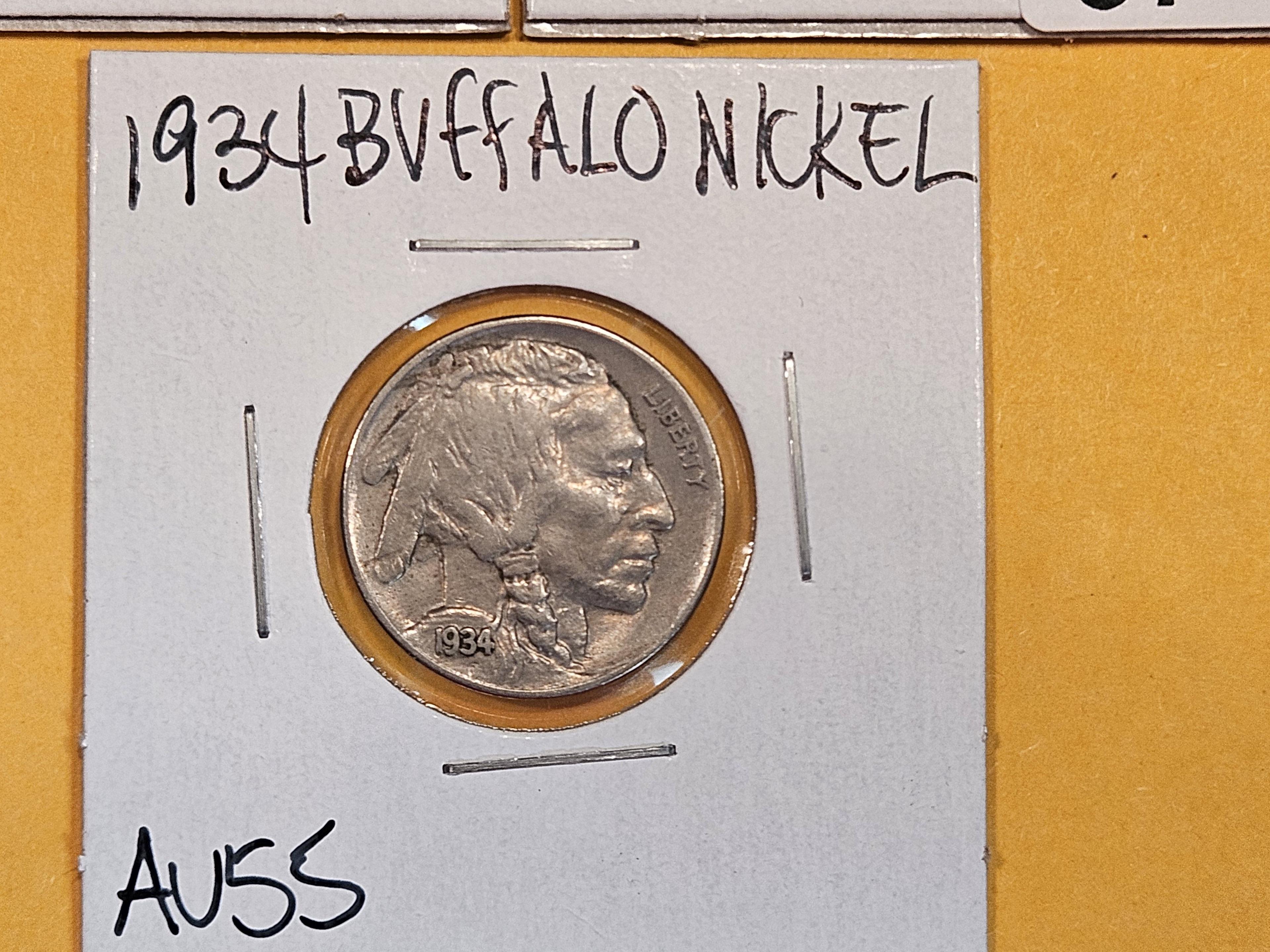 Three About Uncirculated plus Buffalo Nickels