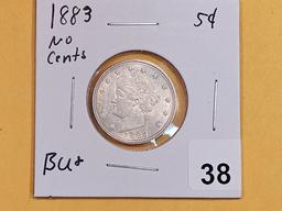 Brilliant Uncirculated plus 1883 No Cents Liberty "V" Nickel