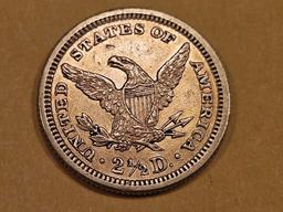 GOLD! Brilliant About Uncirculated plus 1879 Gold $2.5 Liberty Head