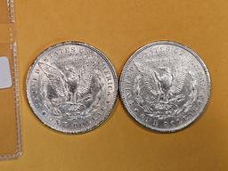 1881 and 1879 Morgan Dollars