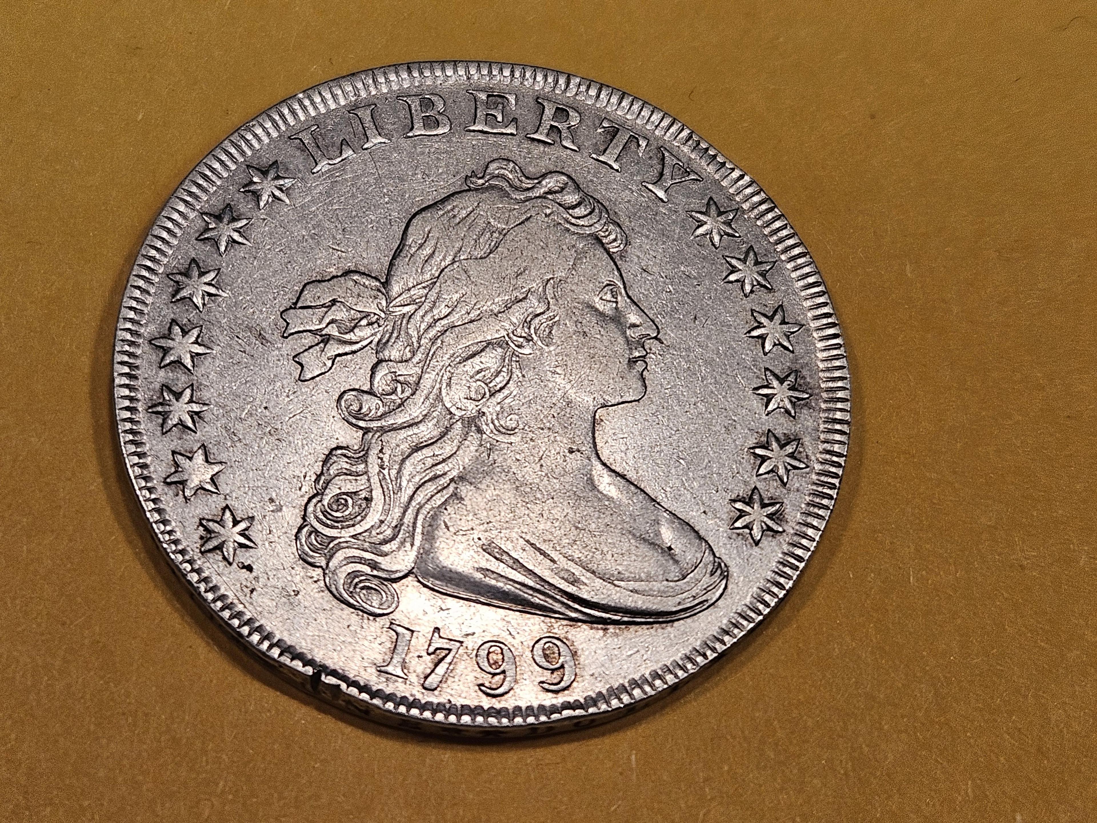 *** AUCTION HIGHLIGHT *** 1799 Draped Bust Dollar in Very Fine Plus