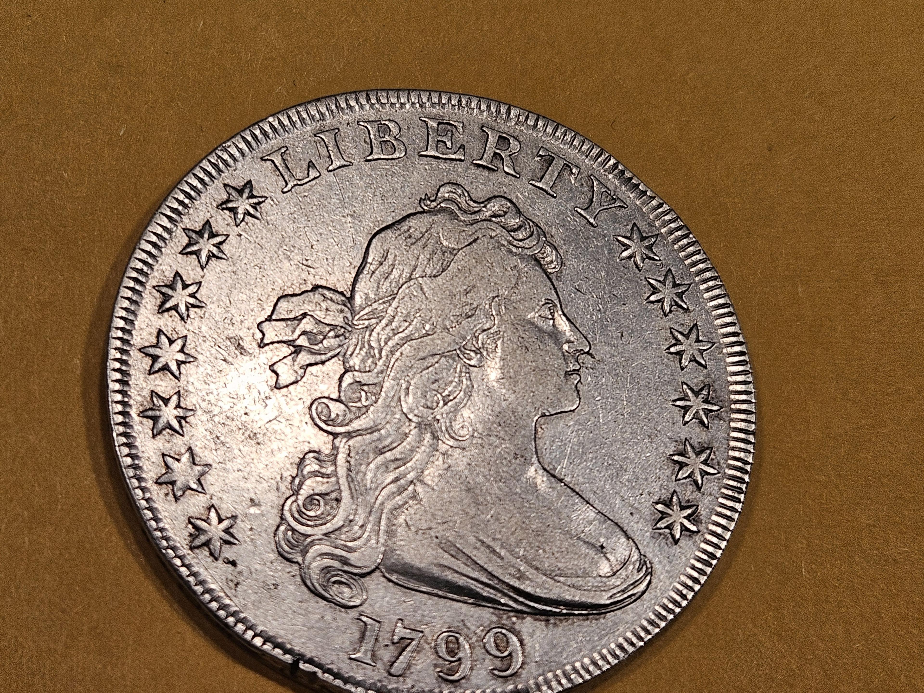 *** AUCTION HIGHLIGHT *** 1799 Draped Bust Dollar in Very Fine Plus