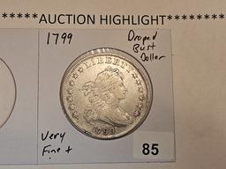 *** AUCTION HIGHLIGHT *** 1799 Draped Bust Dollar in Very Fine Plus
