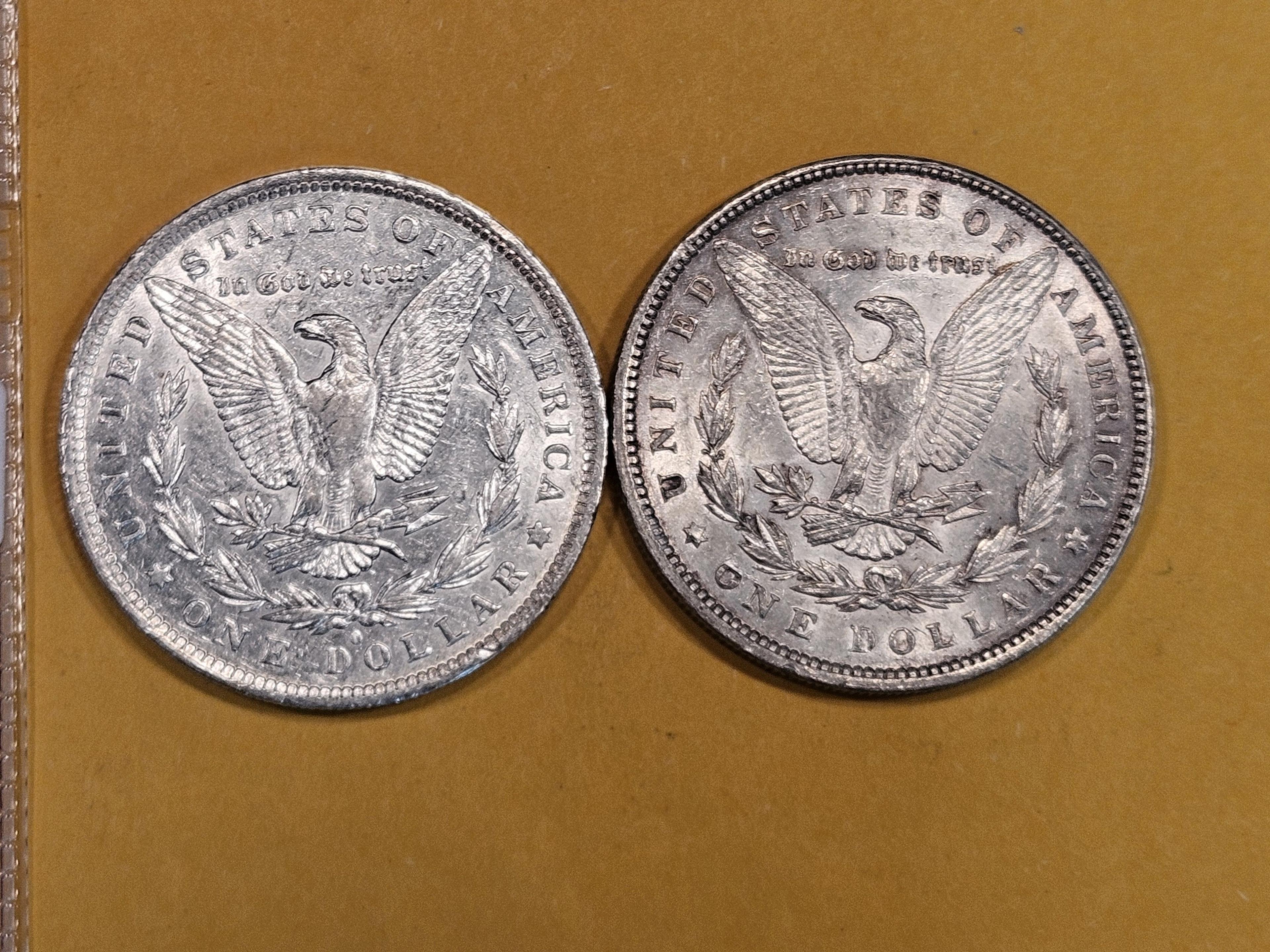 1883-O and 1896 Morgan Dollars