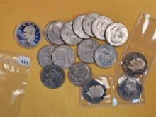 Eighteen mixed Eisenhower Dollars