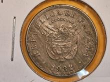 Uncirculated 1932 Panama 5 centavos