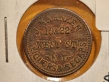 Civil War Token Merchant's Store Card in Extra Fine