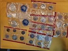 Eight US Mint Sets with Silver coins