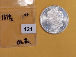 Choice Brilliant Uncirculated plus 1878-S Morgan Dollar