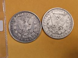 1878 and 1892 Morgan Dollars