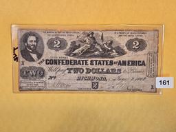 1862 Two Dollar Confederate Note