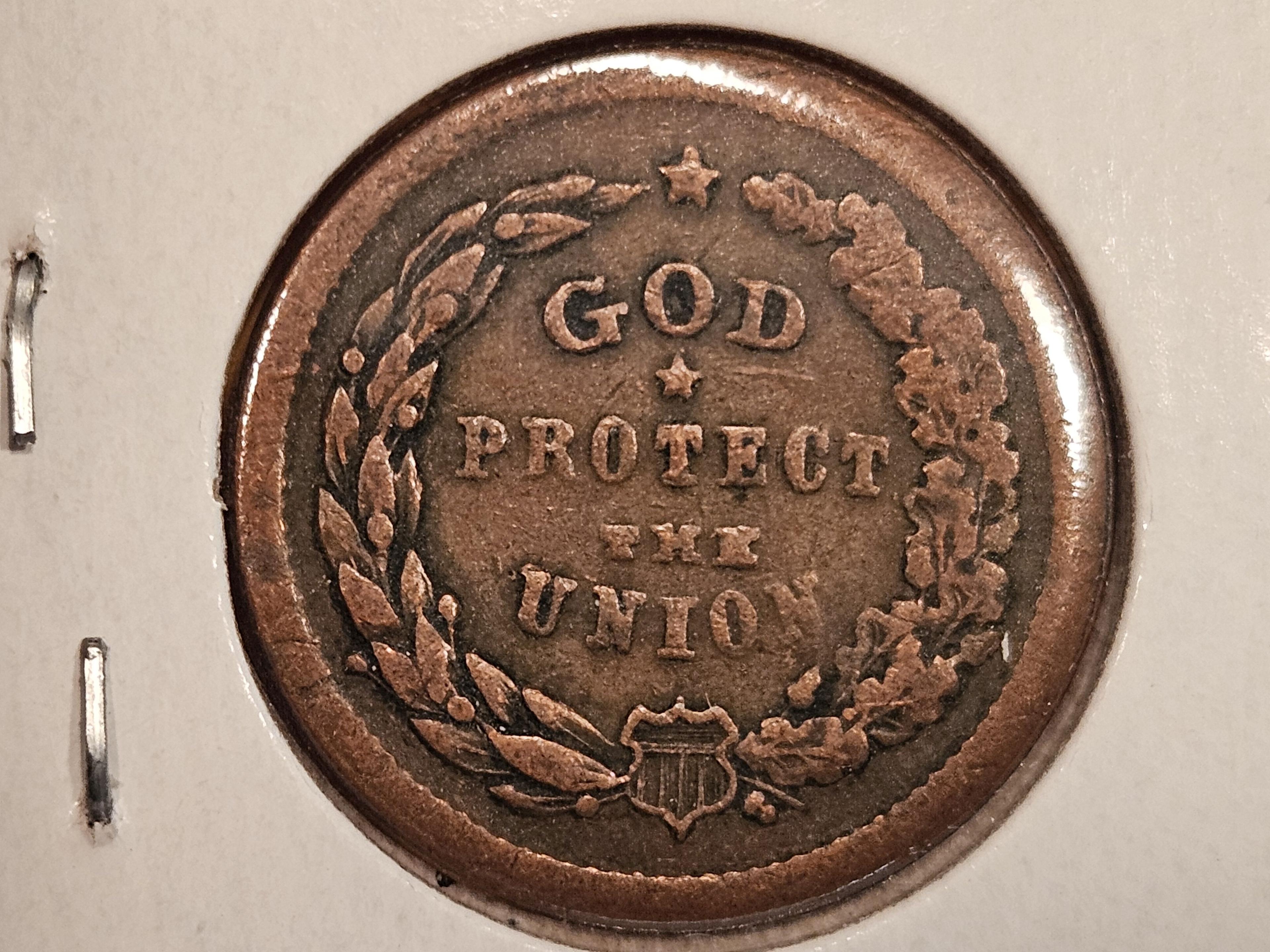 1863 Civil War Token in Extra Fine