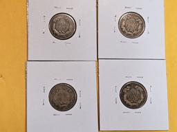 Four Flying eagle Cents