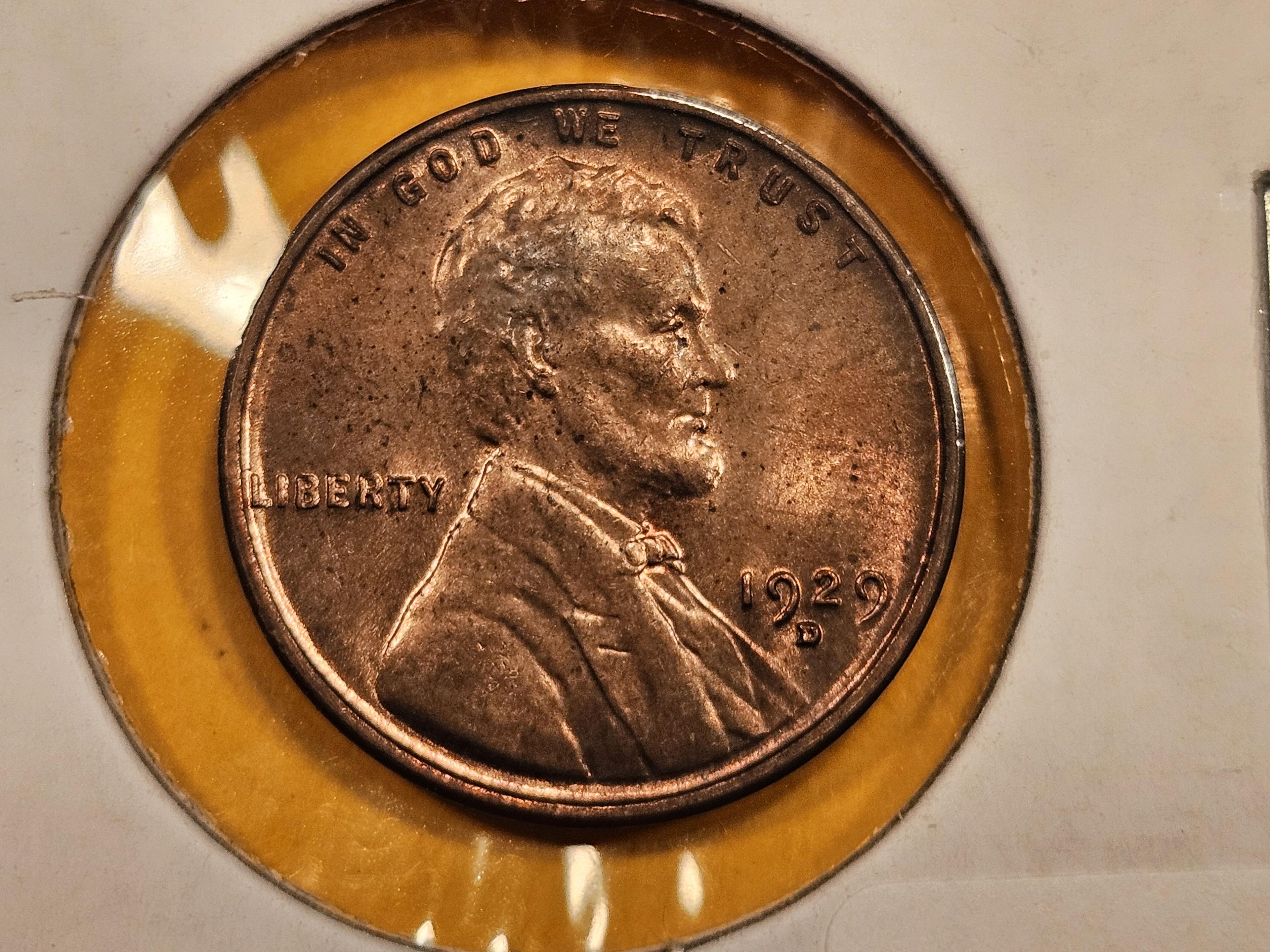 Brilliant Uncirculated 1929-D Wheat cent