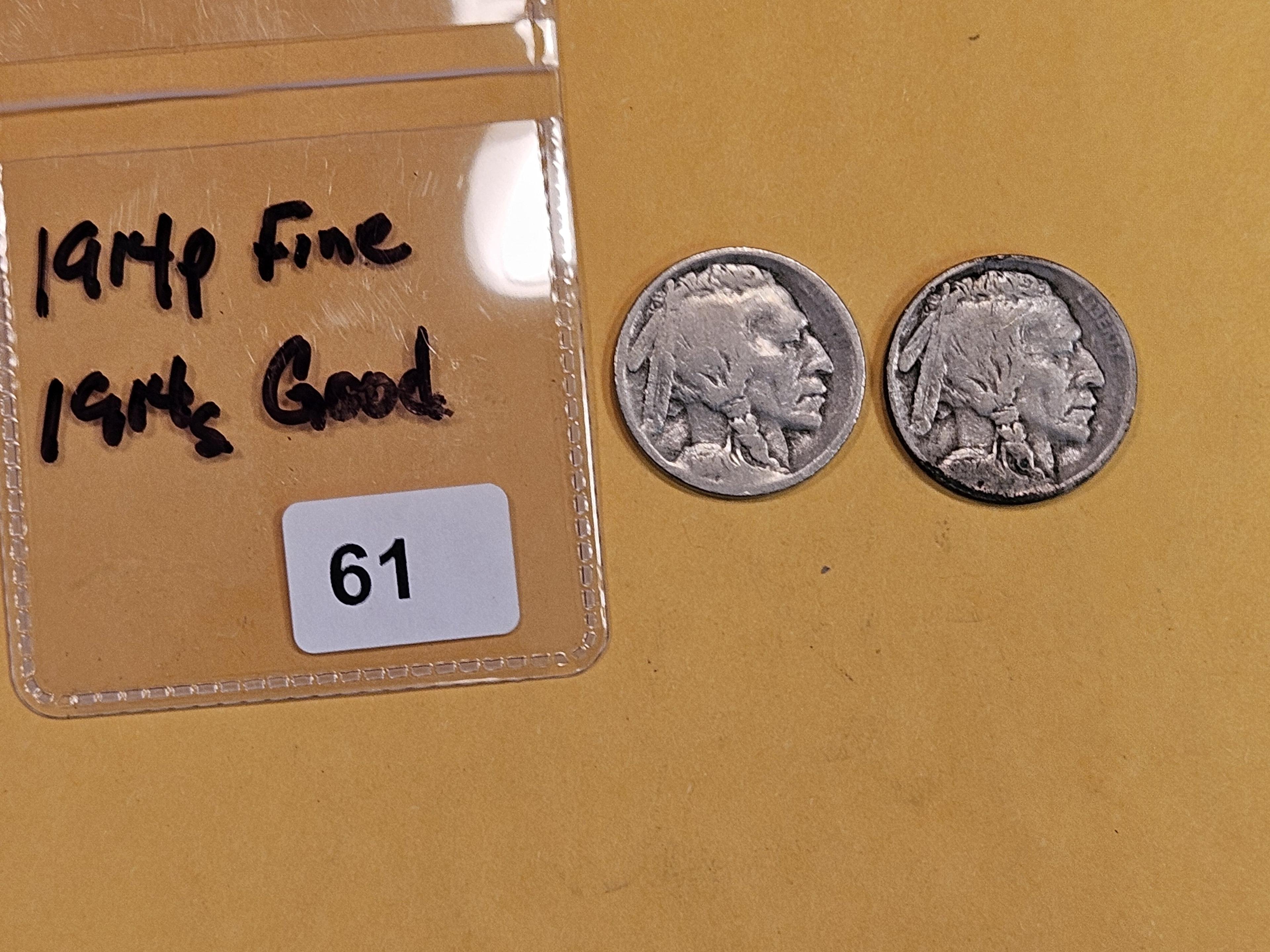 Two little better Buffalo Nickels