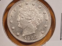 Very Choice brilliant Uncirculated 1883 Liberty "V" Nickel