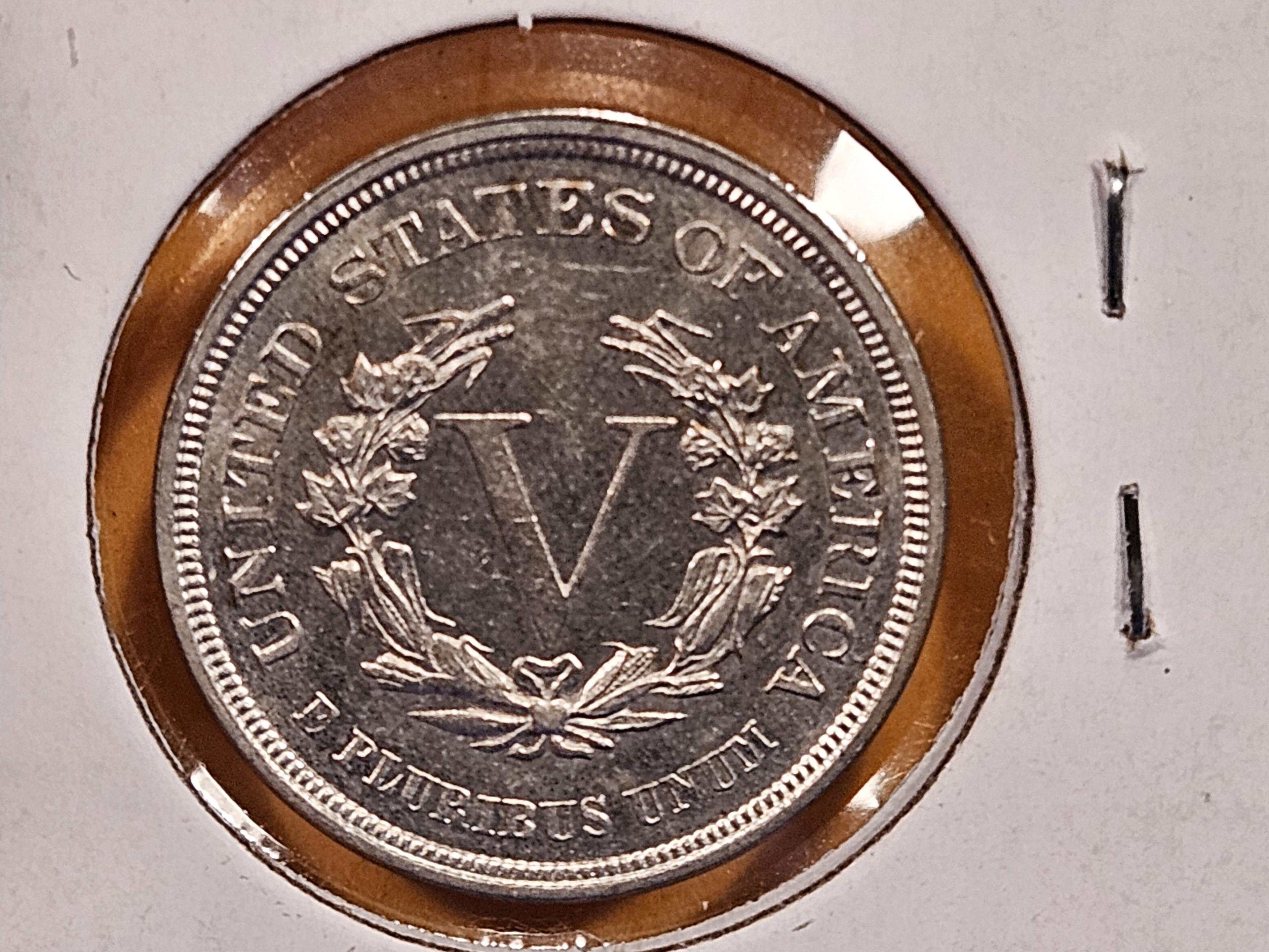 Very Choice brilliant Uncirculated 1883 Liberty "V" Nickel