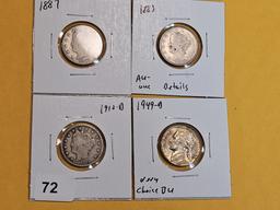 Four little better mixed Nickels