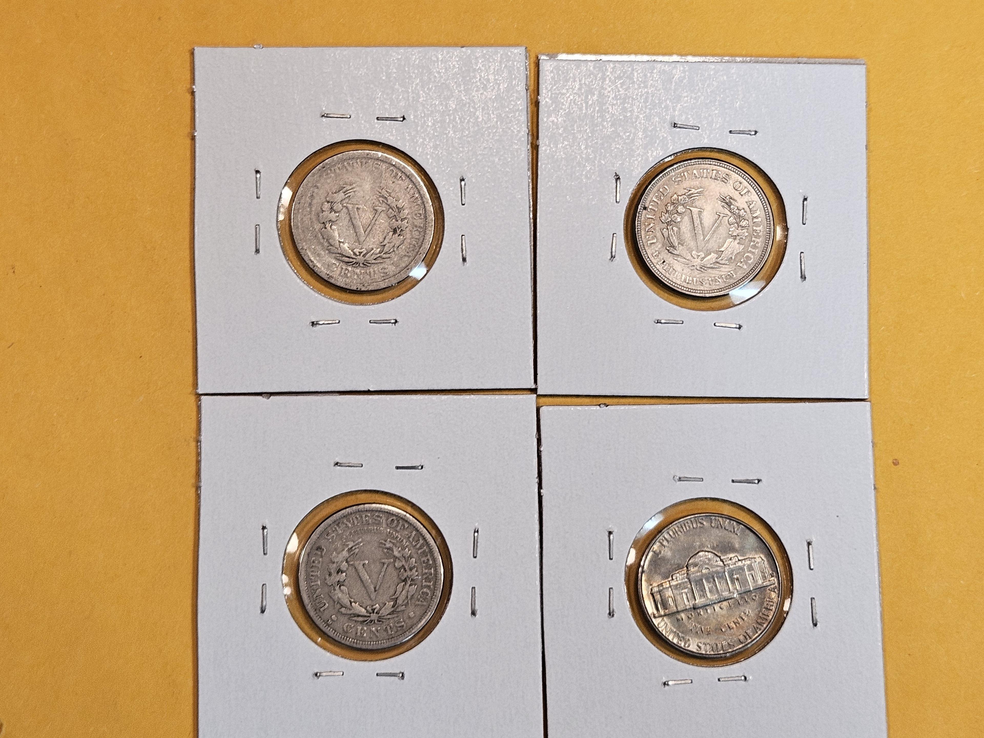 Four little better mixed Nickels