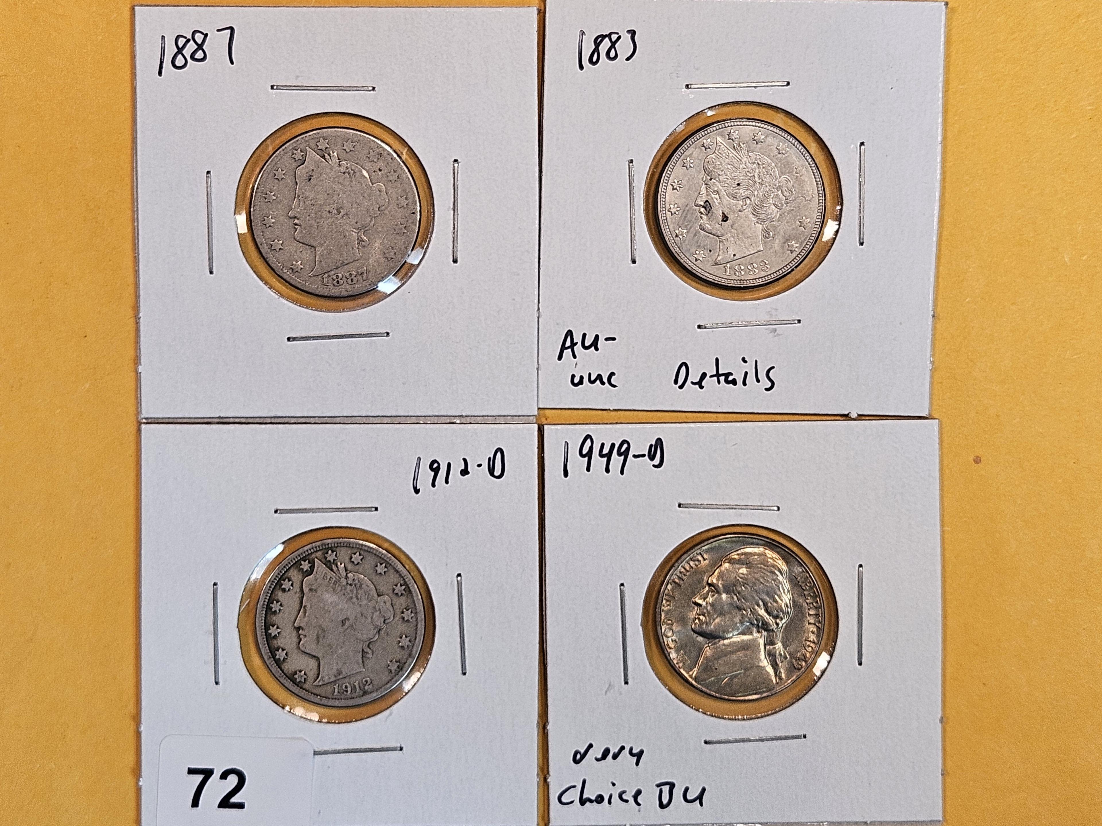 Four little better mixed Nickels