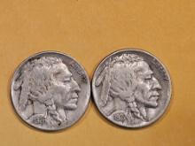 1926 and 1927 Buffalo Nickels