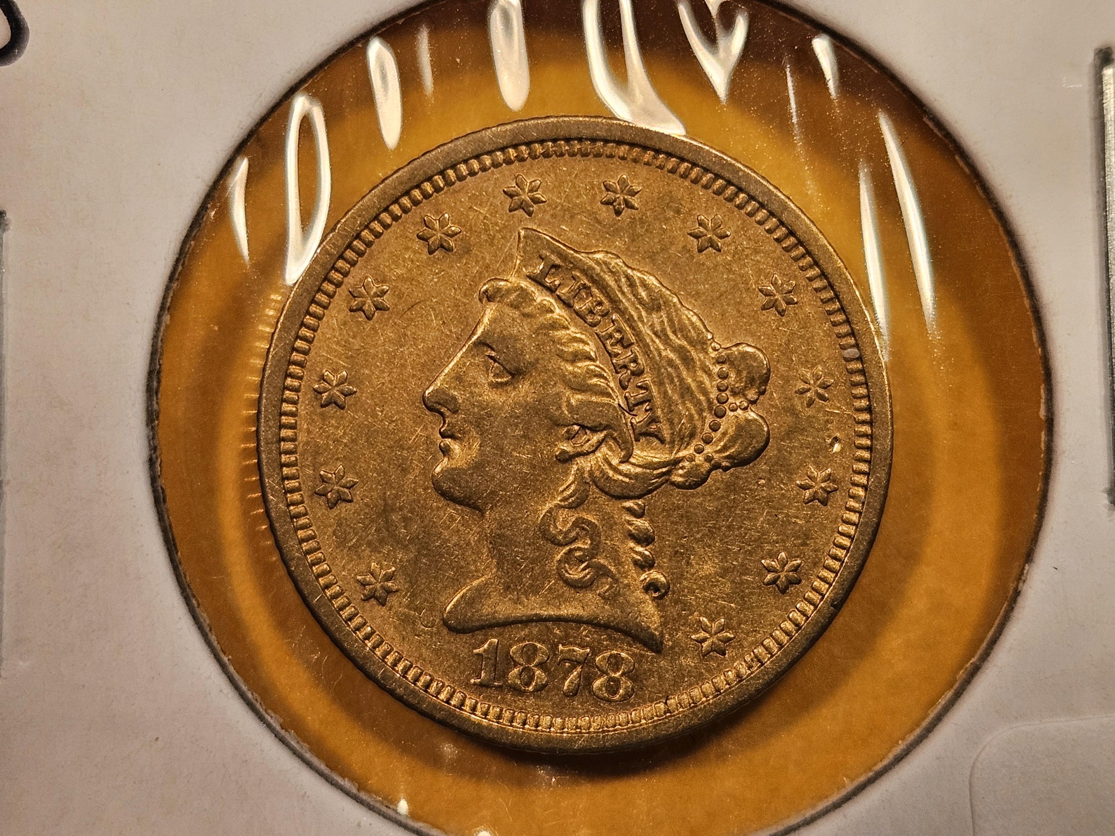 GOLD! Brilliant About Uncirculated Plus Plus 1878-S Liberty Head GOLD Two and a half dollars