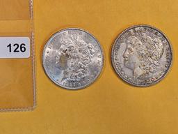 1897 and 1902 Morgan silver Dollars