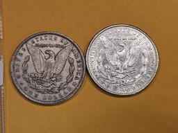 1891 and 1904 Morgan Dollars