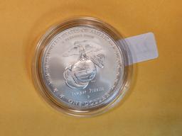 2005-P US Marines GEM BU Commemorative Silver Dollar