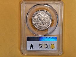 PCGS 1944 Walking Liberty Half Dollar in About Uncirculated 58