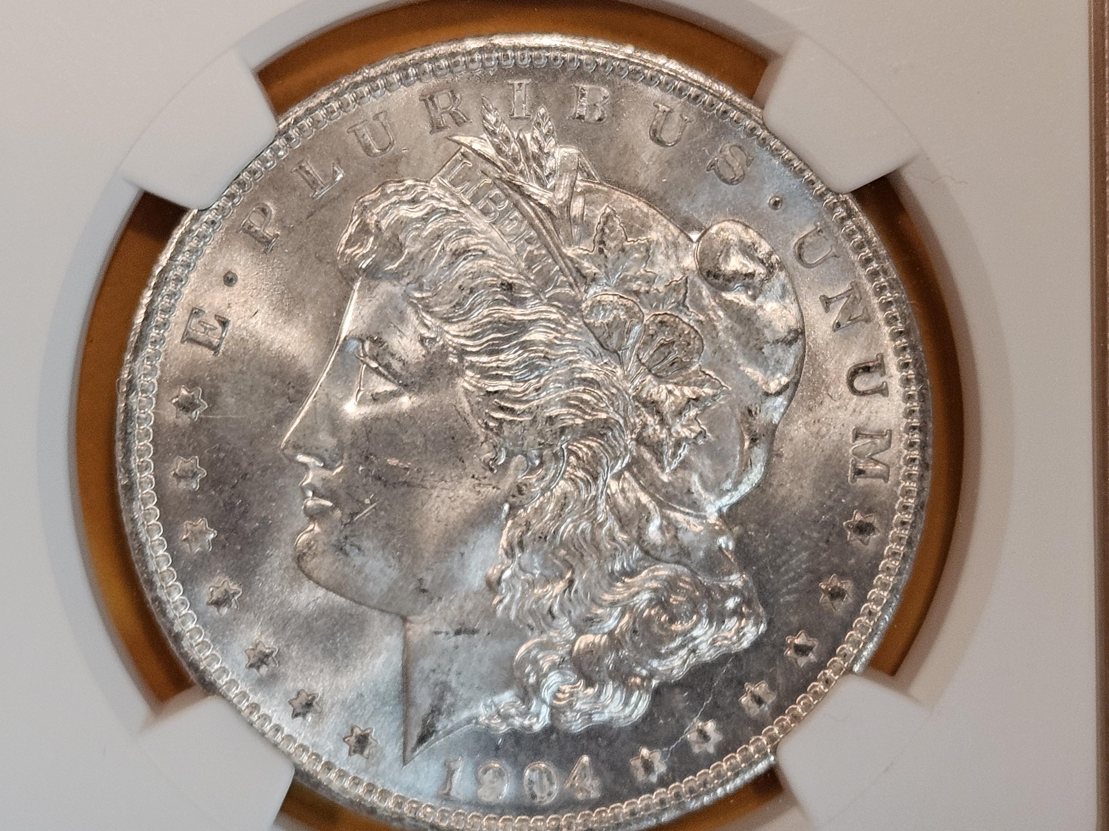 GEM! NGC 1904-O Morgan Dollar in Mint State 65